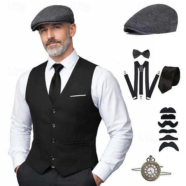 plus size Men 1920s Roaring Ga - đánh giá và giá Men'S Accessories In The 1920S